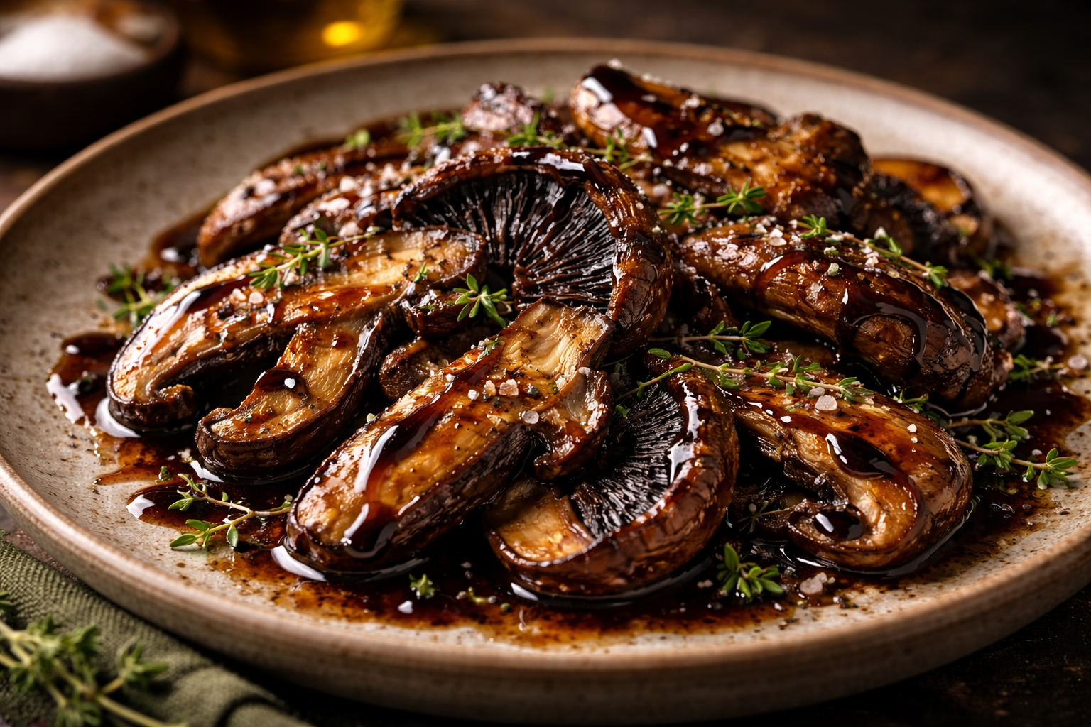 爐烤波特菇佐巴薩米克醋膏