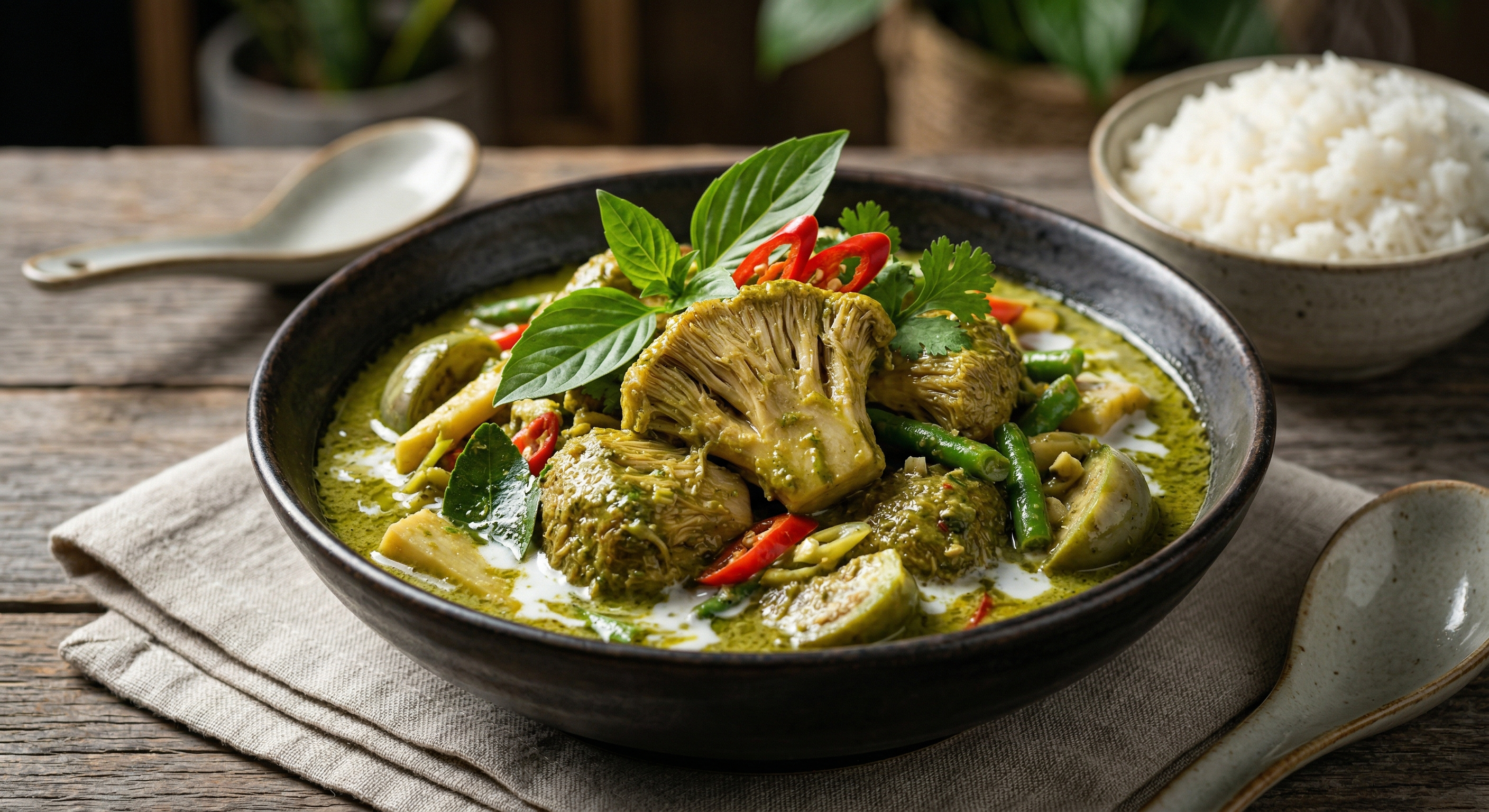 香料椰奶綠咖哩猴頭菇